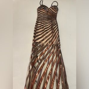 Xcite Sheer Prom Gown